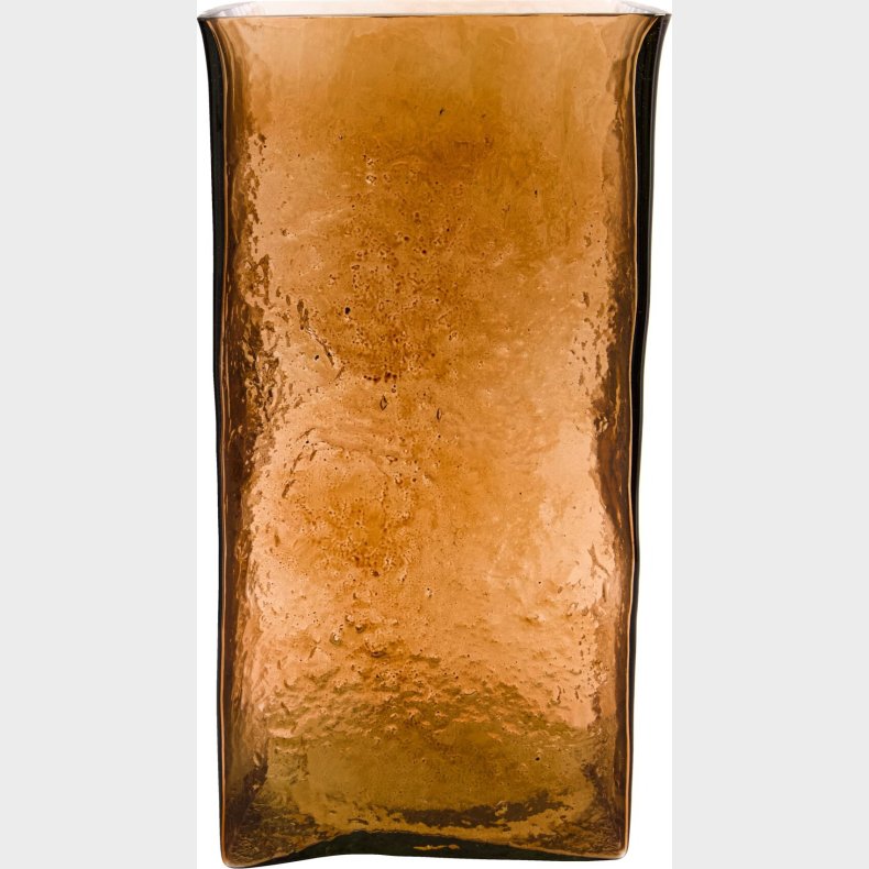 House Doctor - Vase - Square - Glas - Amber - 30 Cm