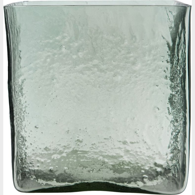 House Doctor - Vase - Square - Glas - Lysebl - 18 Cm