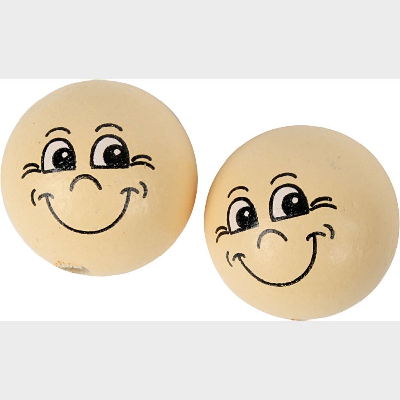 Hoved -  22 Mm - Lys Pudder - 10 Stk.