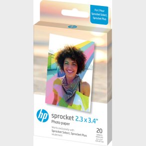 Hp - Zink Paper For Sprocket Select 20 Pack 2,3x3,4