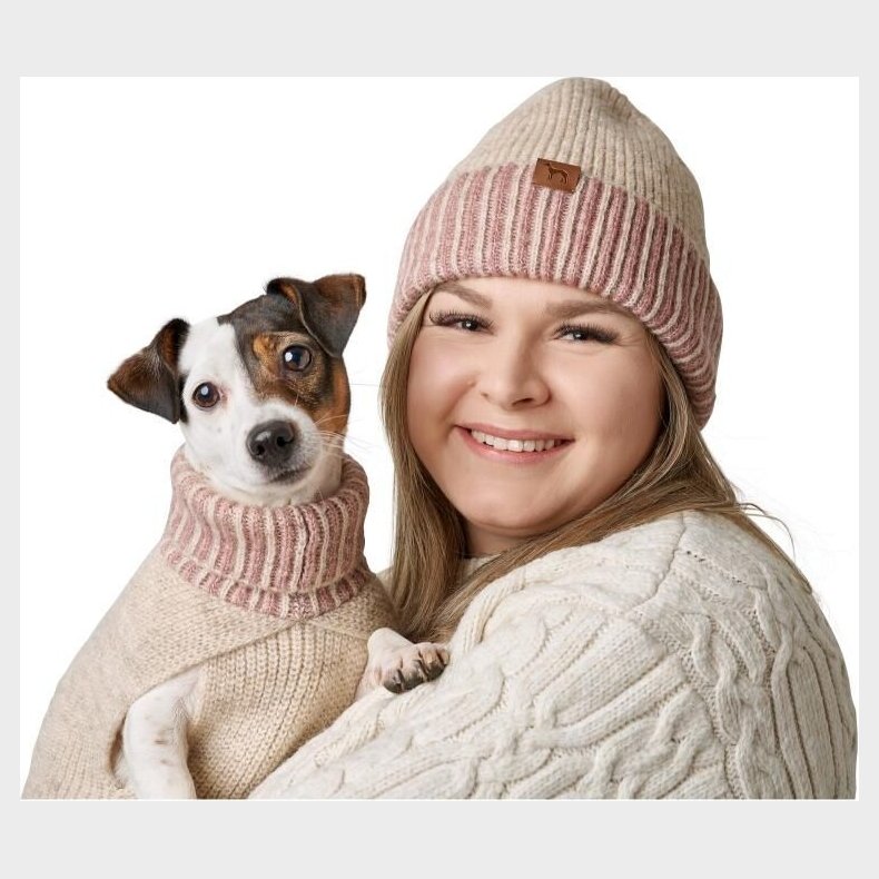 Hunter - Hundepullover Odense 25 + Hat, Creme/rosa
