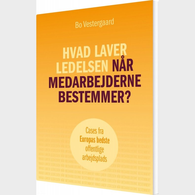 Hvad Laver Ledelsen N�r Medarbejderne Bestemmer? - Bo Vestergaard - Bog