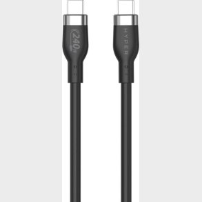 Hyper - Usb-c Kabel - 2m - Silikone - 240w - Sort