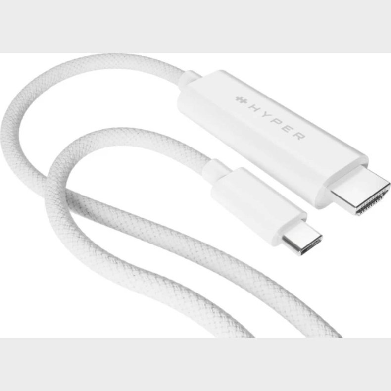 Hyper - 4k Usb-c Til Hdmi 4k60hz Kabel - Hvid