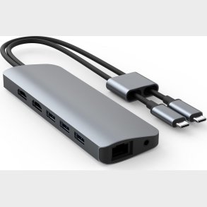 Hyper - Hyperdrive Viper 10-in-2, Dual 4k60hz Hdmi For Macbook Pro/air & Any Usb-c Device, Ethernet, 3.5mm Audio Jack