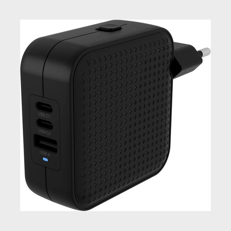 Hyper - Hyperjuice - 70w Usb-c Gan Rejse Oplader (3c+1a) - Sort