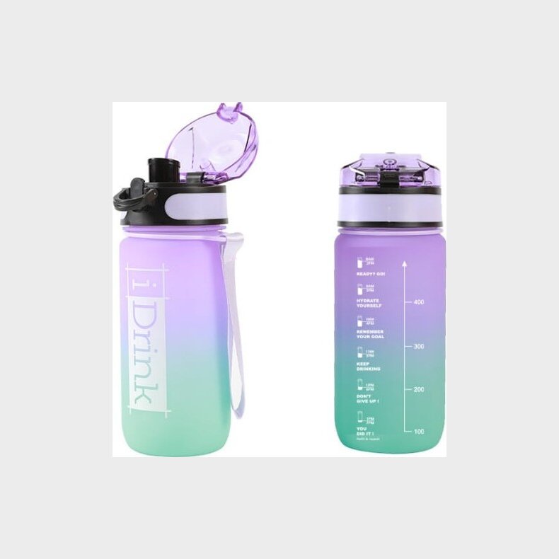 I-drink - Tritan Bottle - 500 Ml Purple And Aquamarine