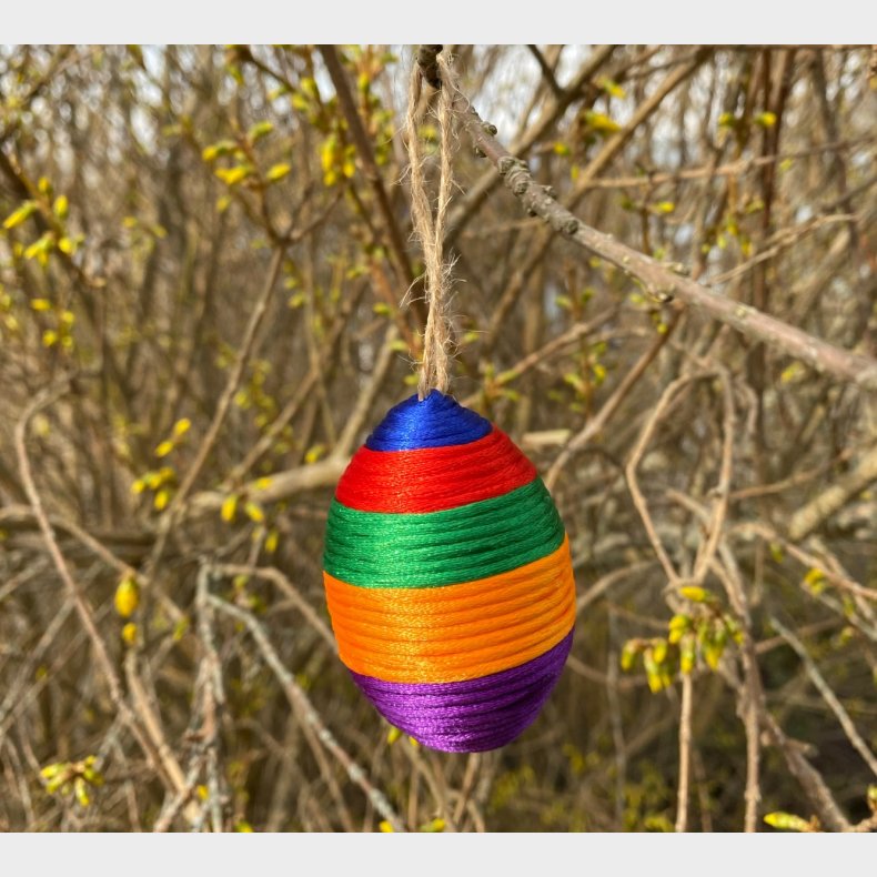 Creativ Company | Lav pskeg m. satinsnor - Orange/Grn/Lilla