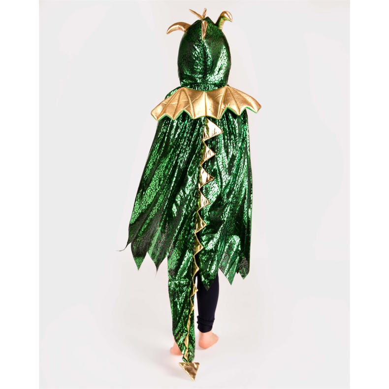 Den Goda Fen | Dragekappe - Grn/Guld, str. 3-8 r