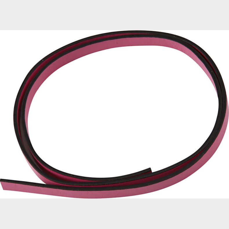 Imiteret Lderbnd - B 10 Mm - Tykkelse 3 Mm - Pink - 1 M