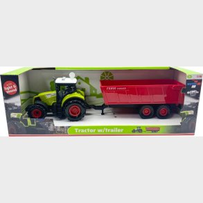 Legetjs Traktor Med Vogn - Lys Og Lyd - 1:16