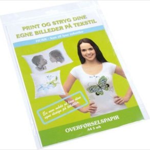 Ink Jet Overfrselspapir A4 5 Ark - Stryges P Lyse Tekstiler