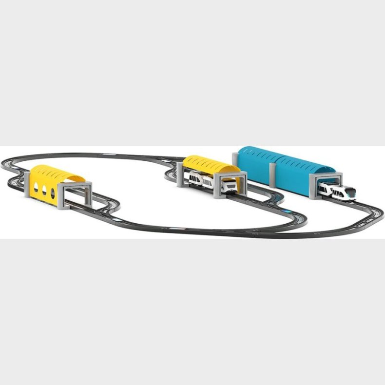 Intelino - Togstation Og Tunnel S�t Til Togbane - 4 Stk