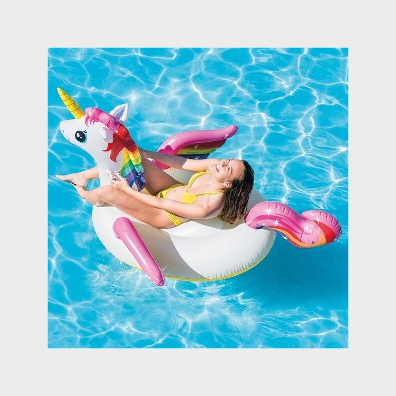Intex - Stor Enhjrning Badedyr - Unicorn - Oppustelig