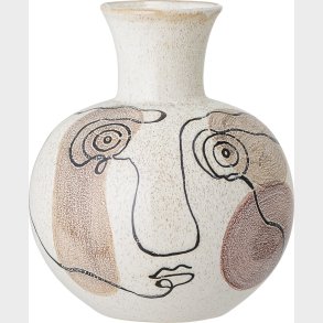 Bloomingville - Irini Vase - Hvid - Stentj - H 22,5 Cm