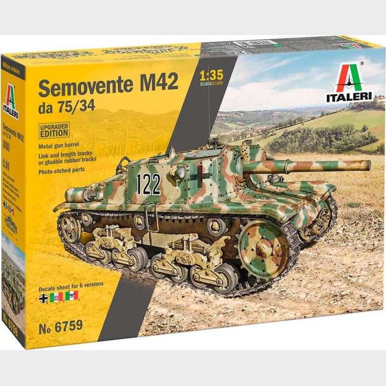 Italeri - Semovente M42 Da 75/34 Upgraded Model - 1:35 - 6759