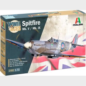 Italeri - Spitfire Mk.v /mk.ix Aces Model Byggest - 1:72 - 1482