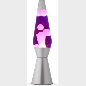 Itotal - Lava Lampe - 36 Cm - S�lv Base - Lilla V�ske - Hvid Voks