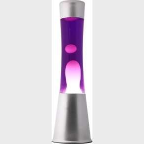 Itotal - Lava Lampe - 40 Cm - S�lv Base - Lilla V�ske - Hvid Voks