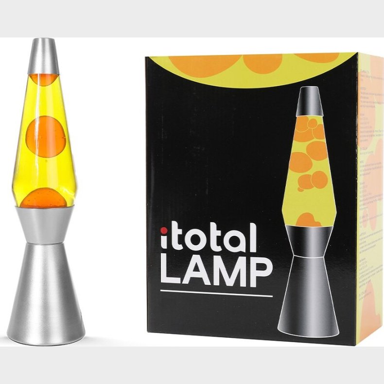 Itotal - Lava Lampe - Orange Og Gul - 36 Cm - S�lv