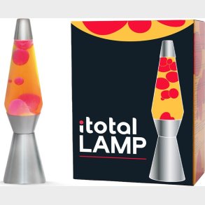 Itotal - Lava Lampe - R�d Og Gul - 36 Cm - S�lv