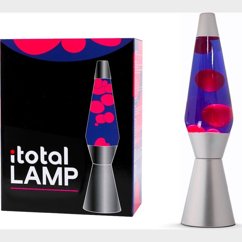 Itotal - Lava Lampe - Lyser�d Og Lilla - 36 Cm - S�lv