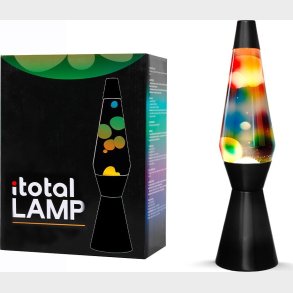 Itotal - Lava Lampe - Regnbue - Sort - 36 Cm