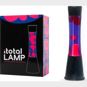 Itotal - Lava Lampe - Lyser�d Og Lilla - Sort - 40 Cm