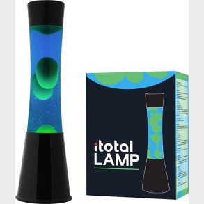 Itotal - Lava Lampe - Bl� Og Gr�n - Sort - 40 Cm