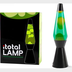 Itotal - Lava Lampe - Gr�n Og Gul - Sort - 36 Cm