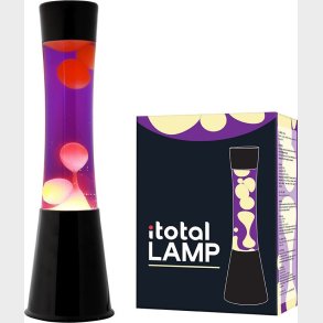 Itotal - Lava Lampe - Lilla Og Gul - Sort - 40 Cm