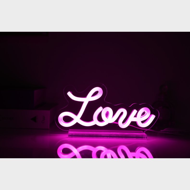 Itotal - Led Skilt - Love I Kursiv