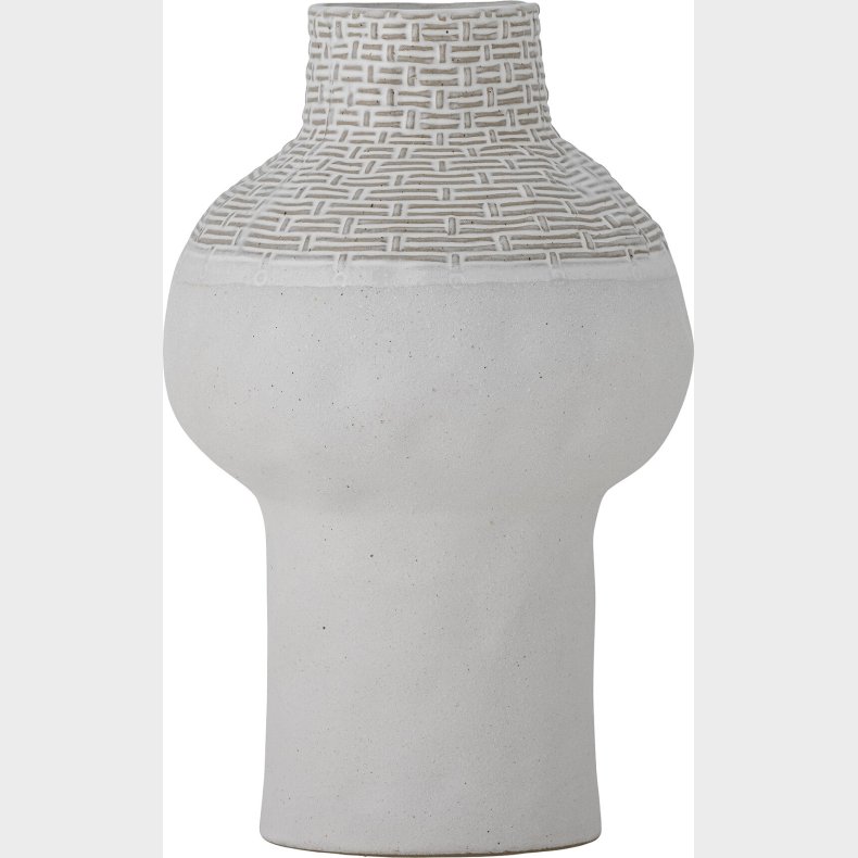 Bloomingville - Iyore Vase - Hvid - Stentj - H 23 Cm