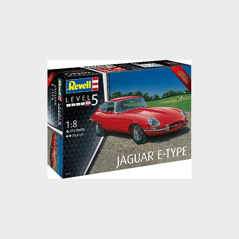 Revell - Jaguar E-type Modelbil Bygges�t - 1:8 - Level 5 - 07717