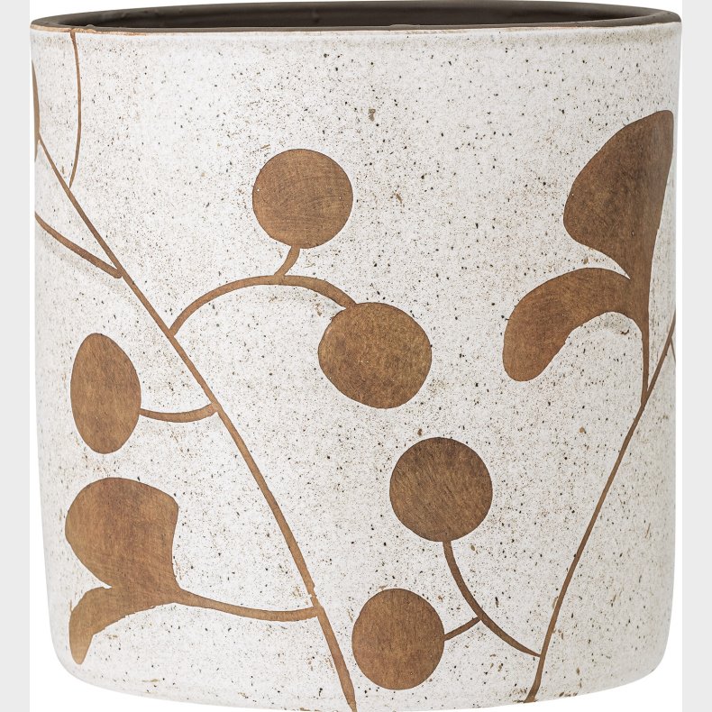 Bloomingville - Janis Deko Urtepotteskjuler - Hvid - Terrakotta