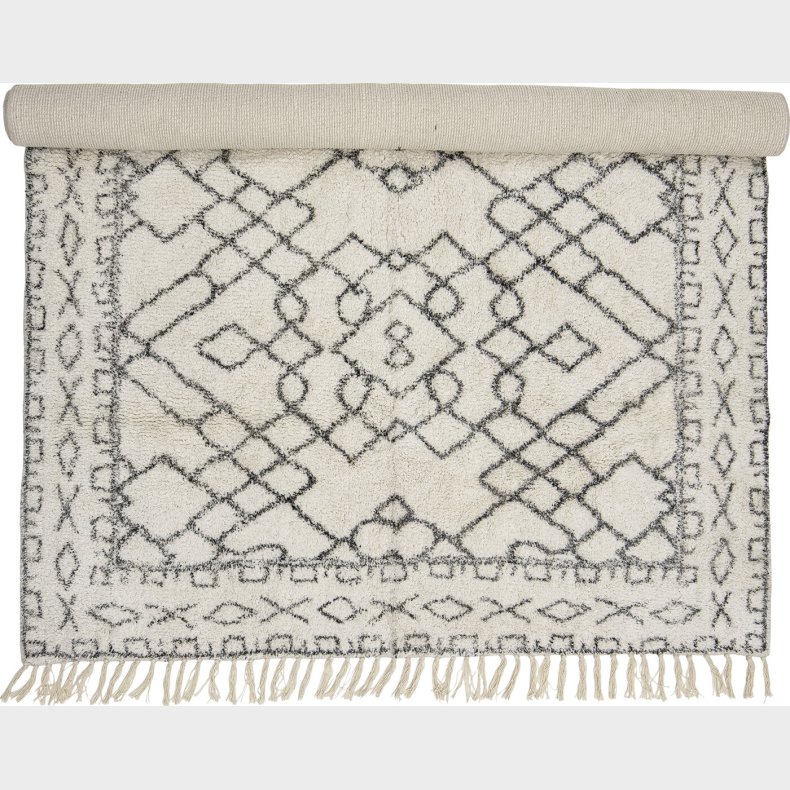 Bloomingville - Jaqueline Tppe - Hvid - Bomuld - 140x200 Cm