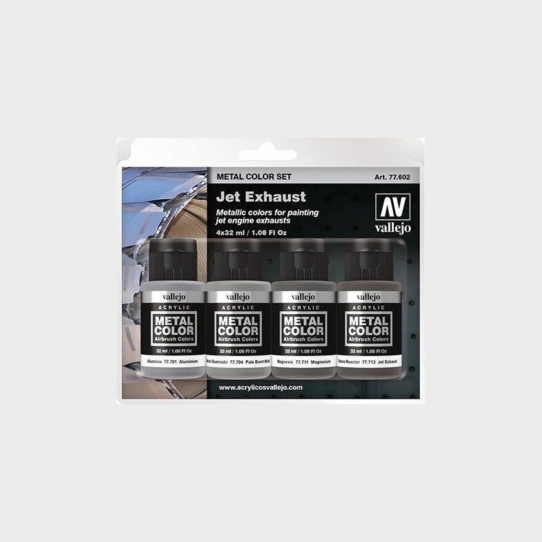 Vallejo - Metal Color Jet Exhaust Maling S�t Til Modelhobby 4x32 Ml