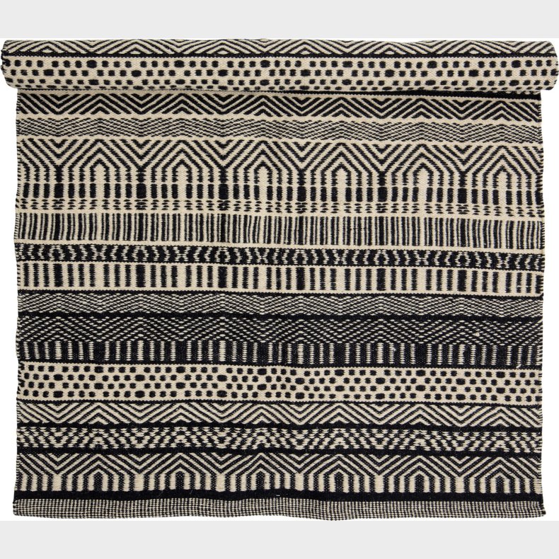 Bloomingville - Joob Tppe - Sort - Uld - 120x180 Cm