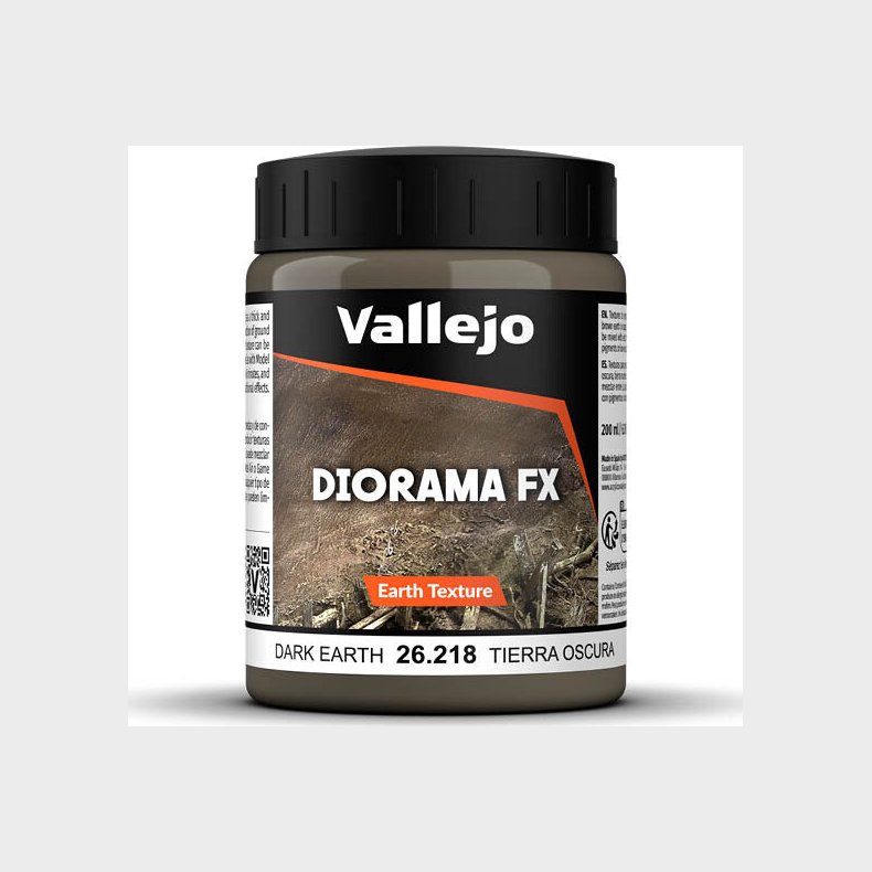 Vallejo - Diorama Fx - Earth Texture - Dark Earth - 200 Ml
