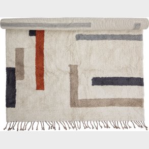 Bloomingville - Jue T�ppe - Natur - Bomuld - 140x200 Cm