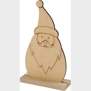 Julefigur - Julemand - H 15 Cm - D 3 Cm - B 9 Cm - 1 Stk.