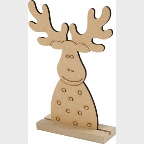 Julefigur - Rensdyr - H 15 Cm - D 3 Cm - B 11 Cm - 1 Stk.