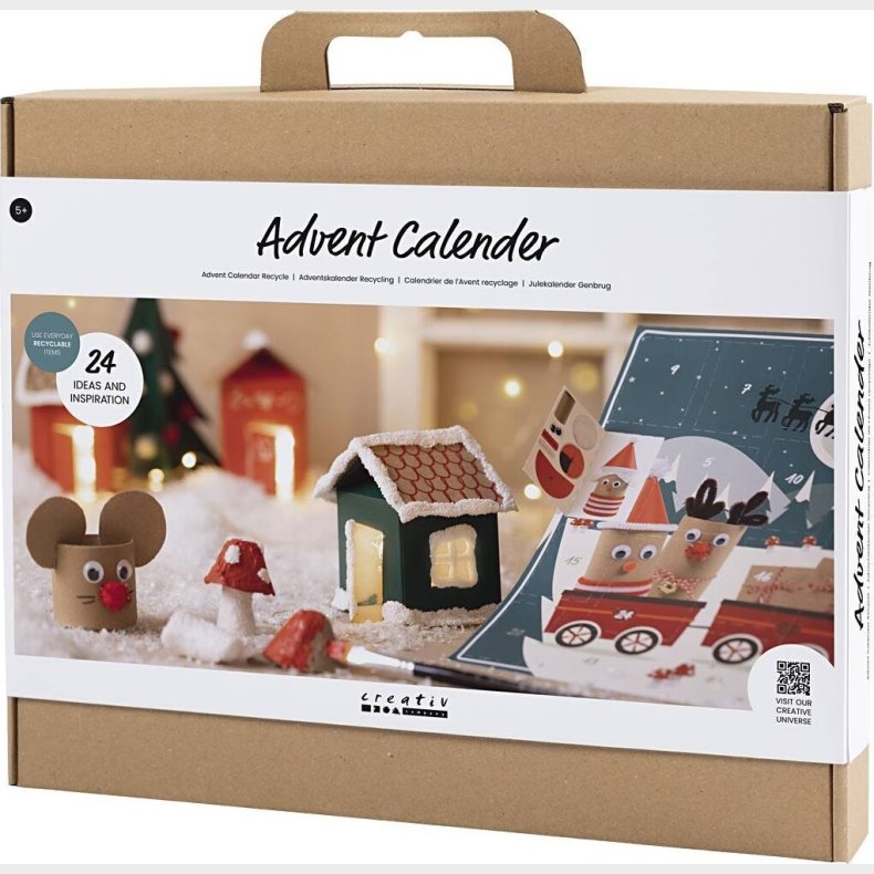 Kreativ Julekalender Til B�rn - Diy Kit - Genbrug