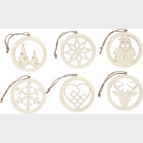 Juleophng -  8 Cm - Tykkelse 0,3 Cm - 6 Stk.