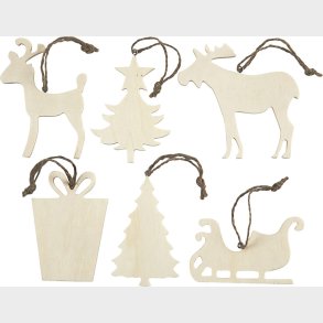 Juleophng - Str. 7-9 Cm - Tykkelse 4 Mm - 6 Stk.