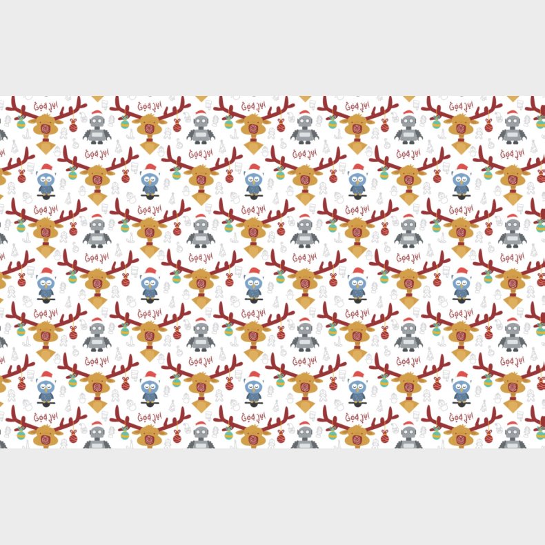 Julegavepapir i rl. 40cm x 3m