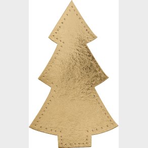 Juletr - Lderpapir - Guld - 18x11 Cm - 4 Stk