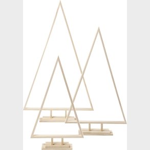 Juletrer I Tr - Julepynt - H 40+50+60 Cm - 3 Stk