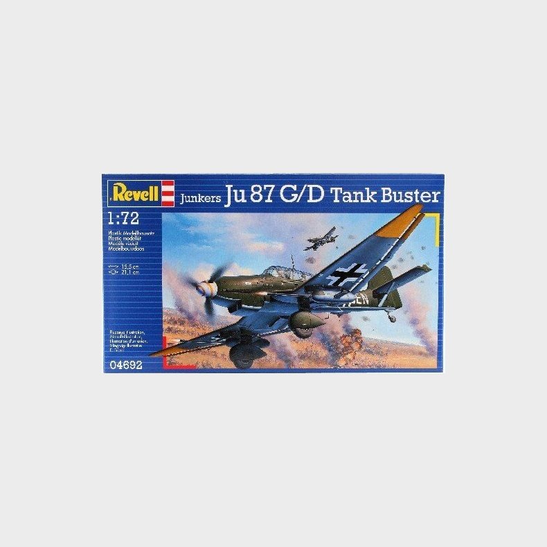 Revell - Junkers Ju87 G/d Tank Buster Modelfly Byggest - 04692