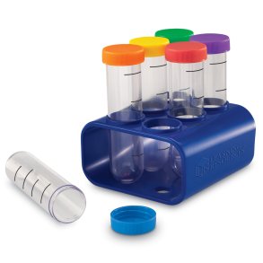 Learning Resources | Kmpe reagensglas med stativ, 6 stk.